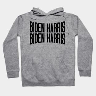 biden harris text black Hoodie